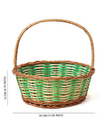 Handmade Wicker Fruit Basket in Pyala Shape for Gifting and Kitchen Storage