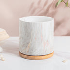 Earthy Elegance Planter Pot With Coaster Set Of 4 Nestasia