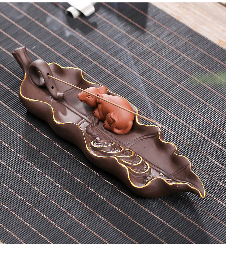 Creative Ceramic Incense Stick Incense Holder Lying Incense Burner kafalo