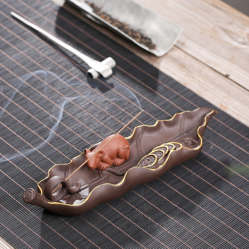 Creative Ceramic Incense Stick Incense Holder Lying Incense Burner kafalo
