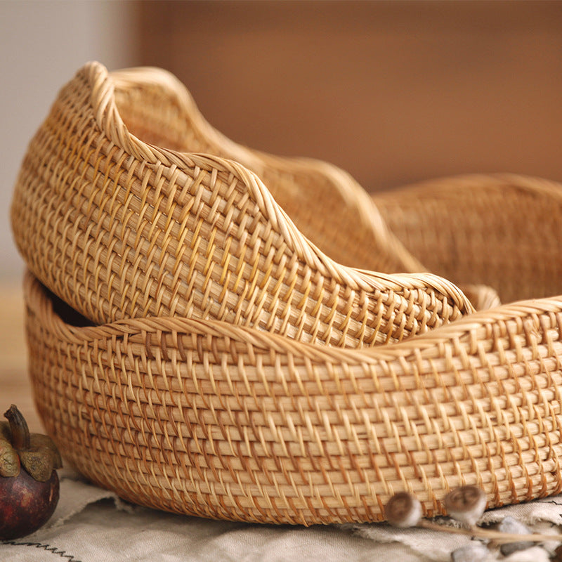 Storage Basket Hand-Woven Basket Bamboo Woven Bamboo Basket Bamboo Basket kafalo