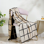 Luxury Black And White Long Scarf Nestasia