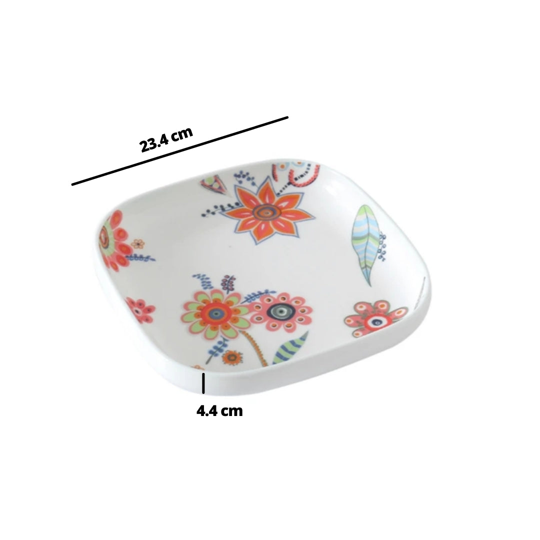 Square Deep Plate Floral Nestasia