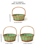 Handcrafted Pyala Shaped Wicker Basket for Fruit Display and Gift Hampers