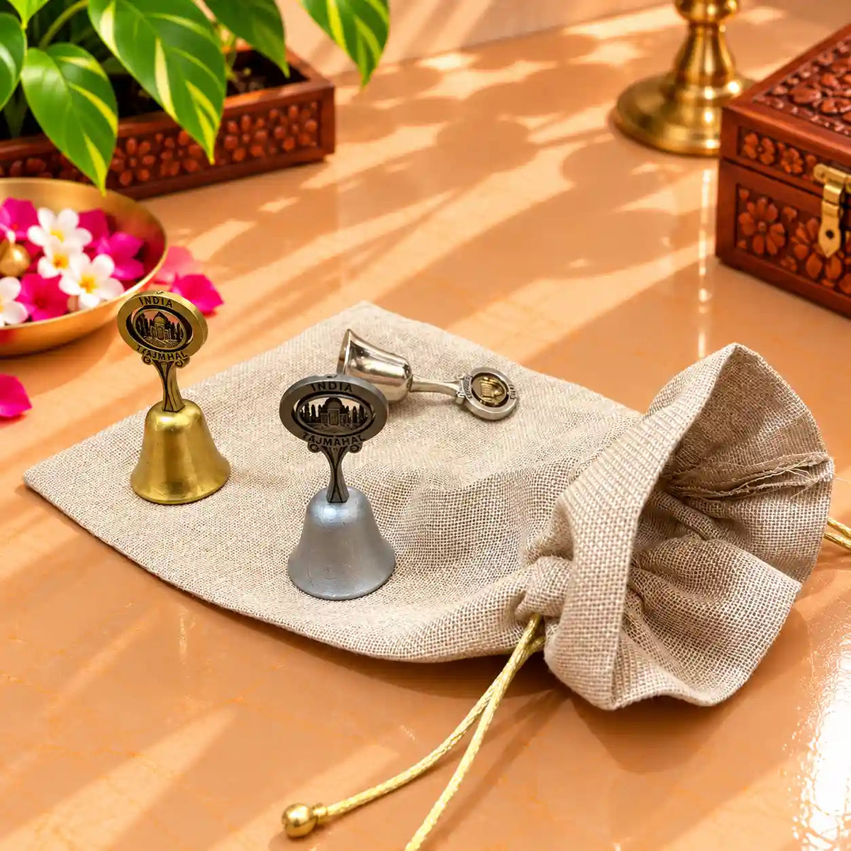 Brass Pooja Potli Gift Hamper: Bulk Corporate Gifting Vedansh Craft