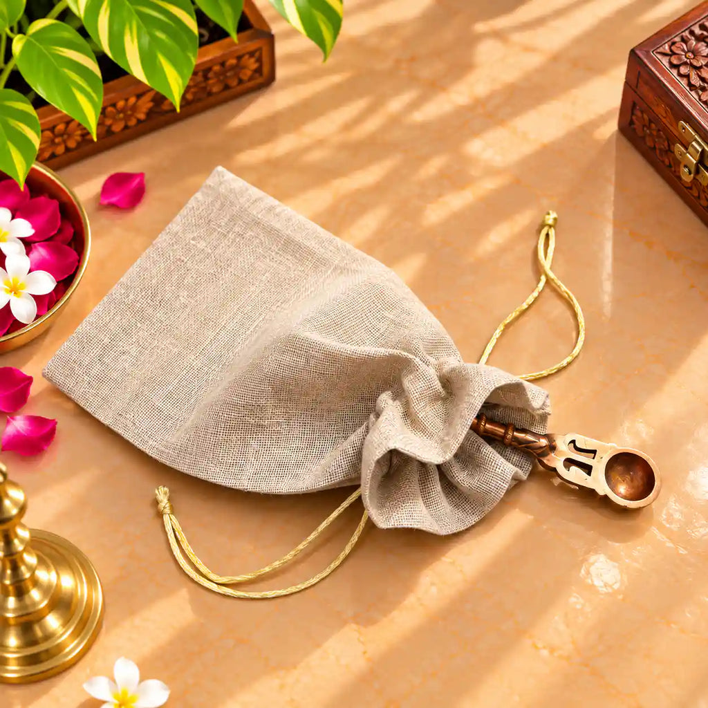 Brass Pooja Potli Gift Hamper: Bulk Corporate Gifting Vedansh Craft