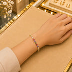 Leaf & Vine Tennis Bracelet for Women | CZ Stones, Gold-Tone Clasp Vedansh Craft