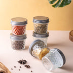 Textured Mason Jar Small Set of 6 Nestasia