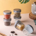 Textured Mason Jar Small Set of 6 Nestasia