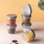 Textured Mason Jar Small Set of 6 Nestasia