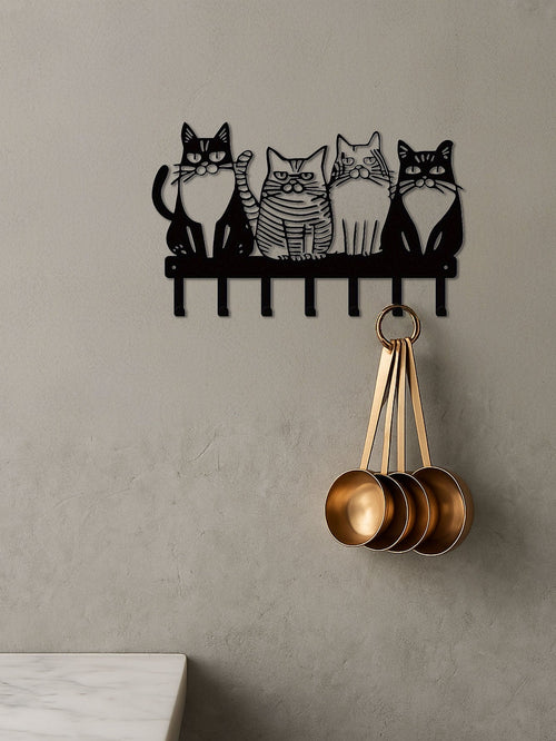 1PC Cute Cat Wall Hook-Adorable Kitty Decor For Home, Strong Metal Wall Hooks kafalo
