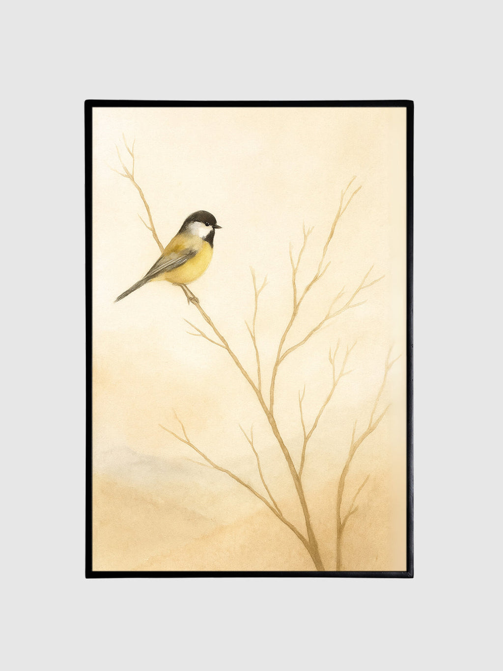 The Silent Song | Printed Canvas Wall Art Contrast Living