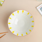 Teardrop Textured Ramen Bowl Yellow 550 ml Nestasia