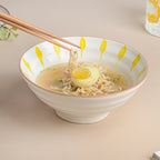 Teardrop Textured Ramen Bowl Yellow 550 ml Nestasia
