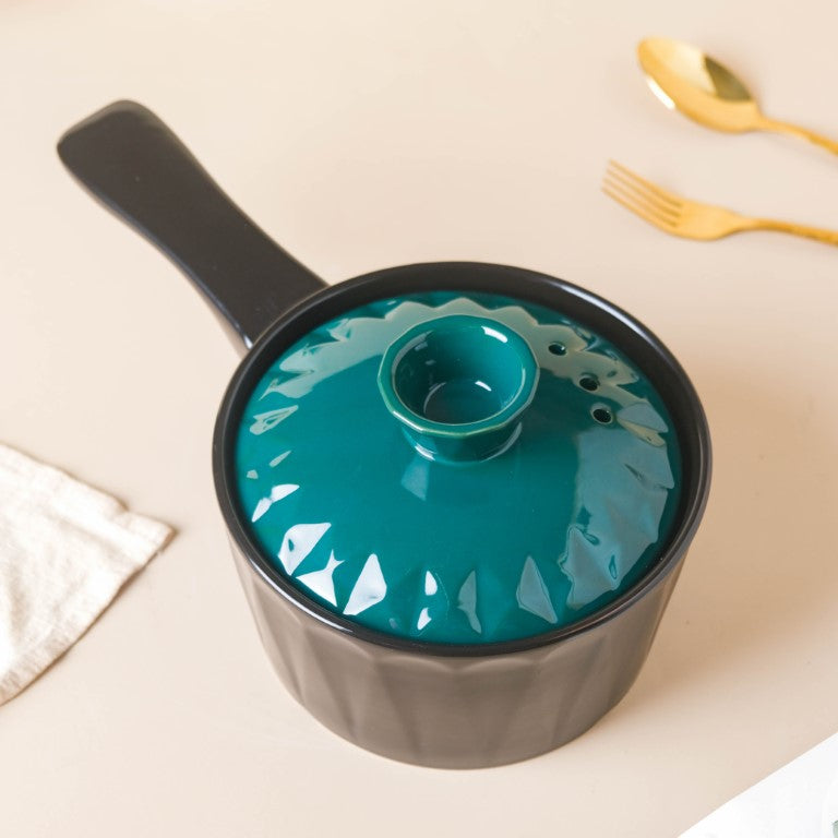 Cook and Serve Ceramic Cookware with Lid and Handle Nestasia