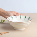 Teardrop Textured Ramen Bowl Green 550 ml Nestasia