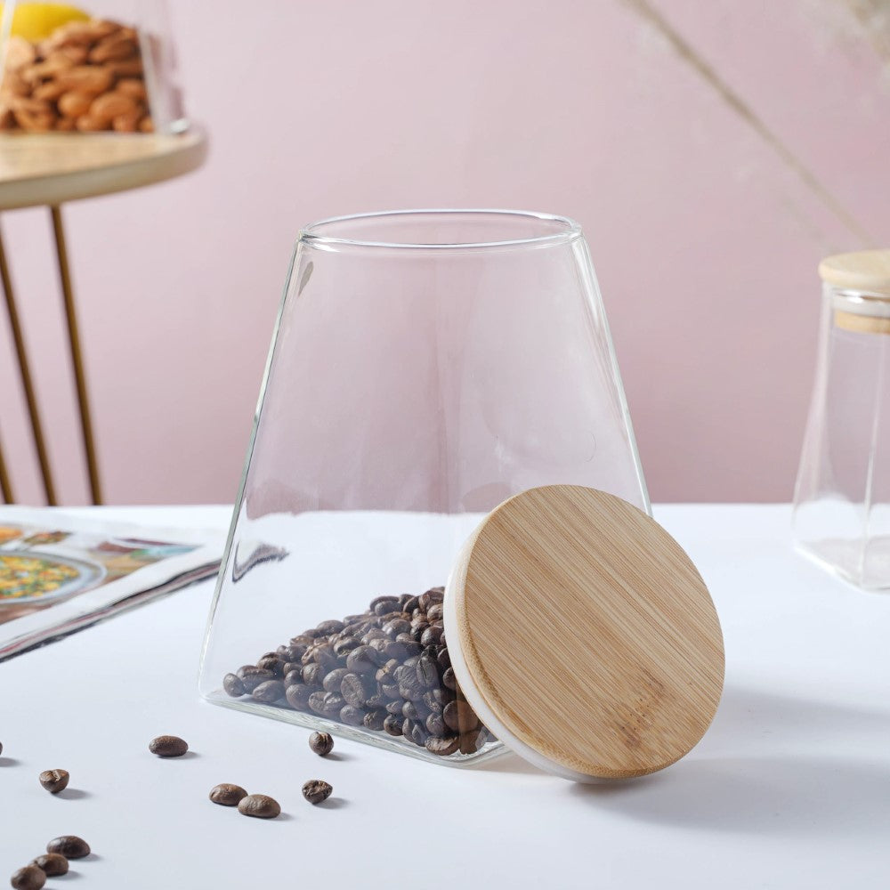 Glass Jar With Wooden Lid - Extra Large Nestasia