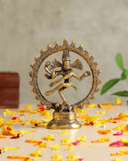 Brass Nataraja Statue of Lord Shiva for Mandir and Elegant Home Decor