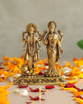 Traditional Lord Vishnu with Laxmi Ji Brass Idol for Pooja and Home Decor