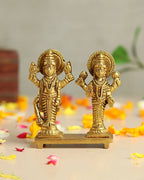 Brass Lakshmi Vishnu Standing Idol for Pooja & Home Décor