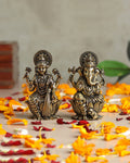 Pure Brass Laxmi Ganesh Ji Idol Set for Traditional Pooja & Showpiece
