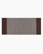 Natural Brown Handloom Cotton Bedside Runner For Bedroom And Living Area