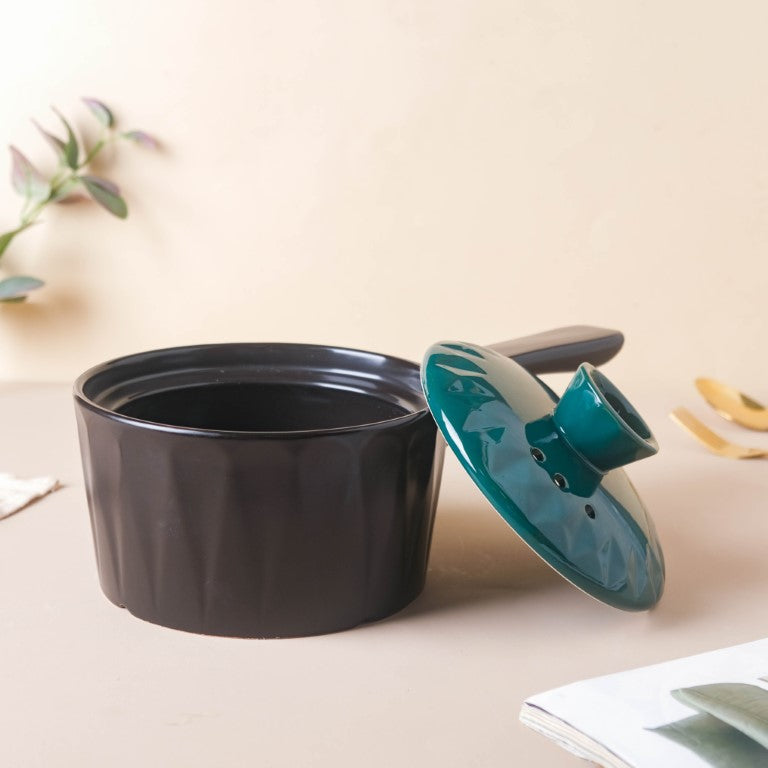 Cook and Serve Ceramic Cookware with Lid and Handle Nestasia