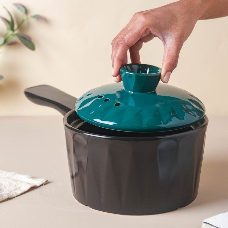 Cook and Serve Ceramic Cookware with Lid and Handle Nestasia