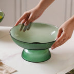 Ribbed Emerald Fruit Bowl Large Nestasia