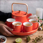 Luxury Tea Set Orange Nestasia