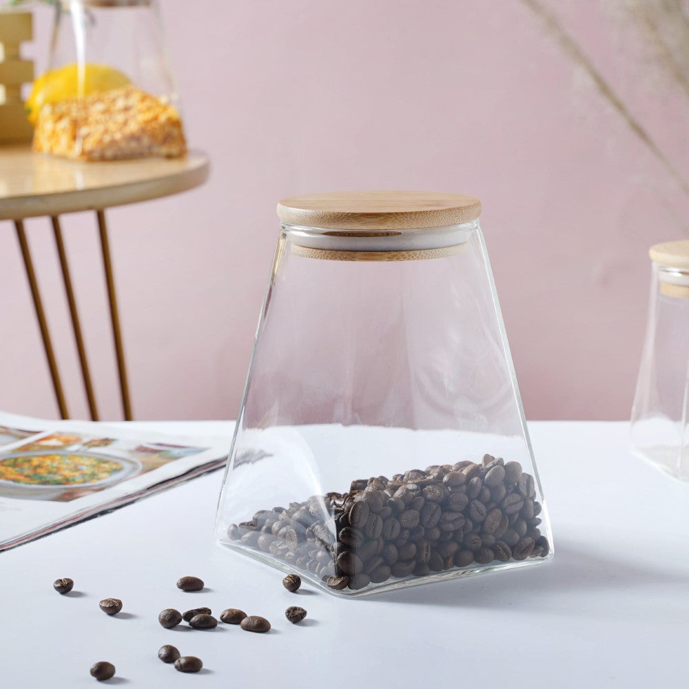 Glass Jar With Wooden Lid - Extra Large Nestasia