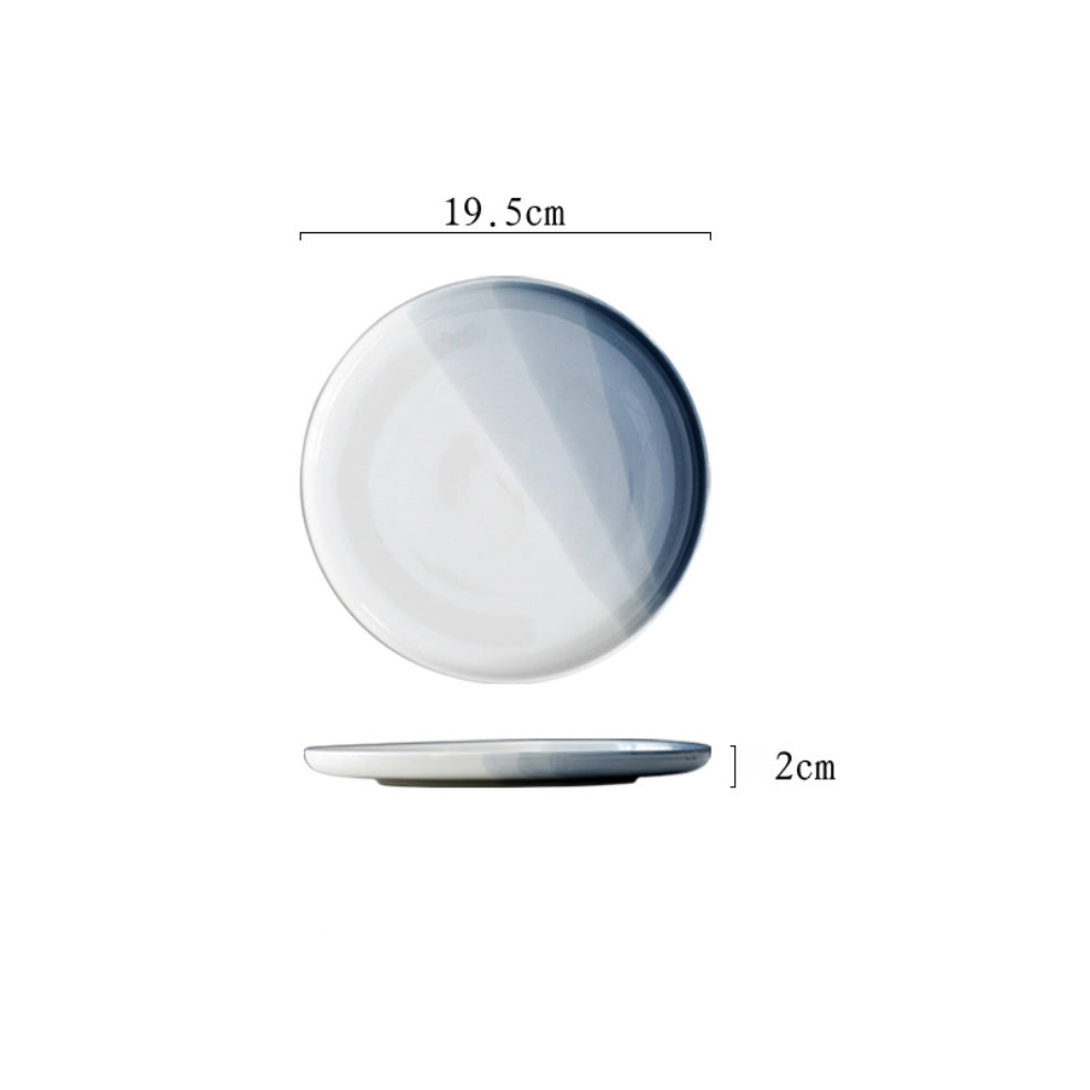 Ombre Snack Plate Grey 7 Inch Nestasia