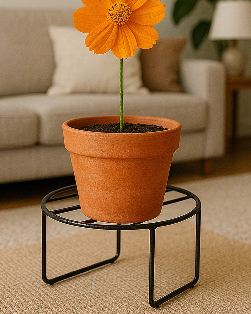 Set of 3 Metal Plant Holder Stands, Durable and Stylish for Indoor and Outdoor Gardens