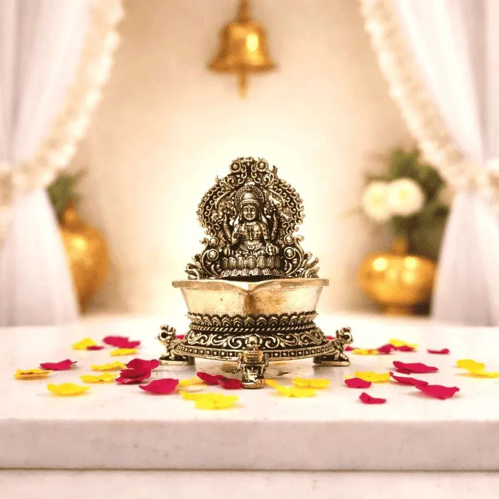 Brass Lakshmi Lightweight Diya (3 Inch) Vedansh Craft