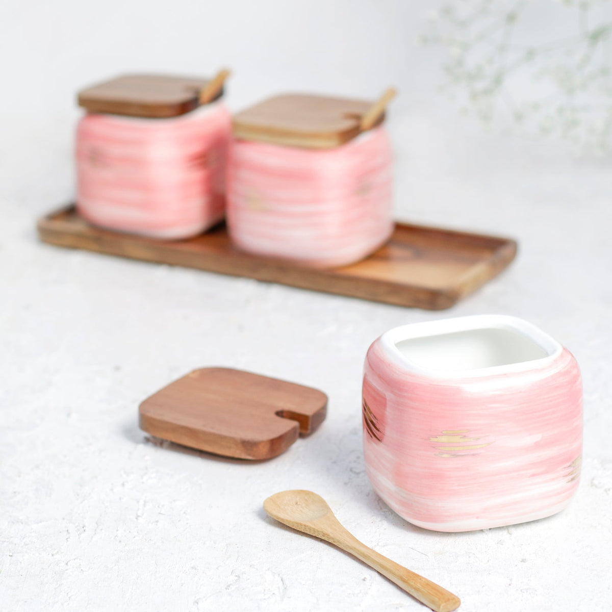 Pink Spice Jar Set Nestasia