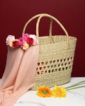 Handcrafted Seagrass Market Basket - Jali Shopping Bag