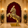 Brass Jumping Horse Statue (48 Inch) Vedansh Craft