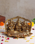 Laxmi Ganesh Figurine for Home Decor and Pooja, Decorative God Idol Murti
