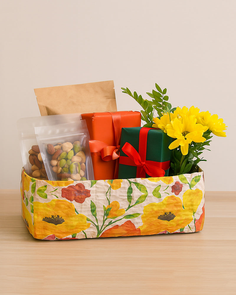 Seagrass Study Table Organizer and Desk Basket for Office, Wardrobe, and Home Use