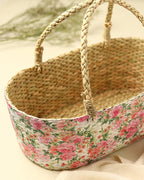 Seagrass Gift Hamper Basket for Stylish Home Storage and Decorative Organization