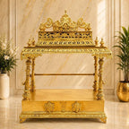 Brass Vaikuntham Heritage Simhasan / Temple (39 Inch) Vedansh Craft
