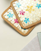 Mother of Pearl Table Placemats for Dining, Living Room, and Elegant Table Decor