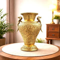 Brass Peacock Flower Vase / Planter Pot (11 Inch) Vedansh Craft