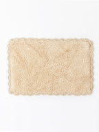 Absorbent Handloom Cotton Rectangular Bath Mat For Home Use