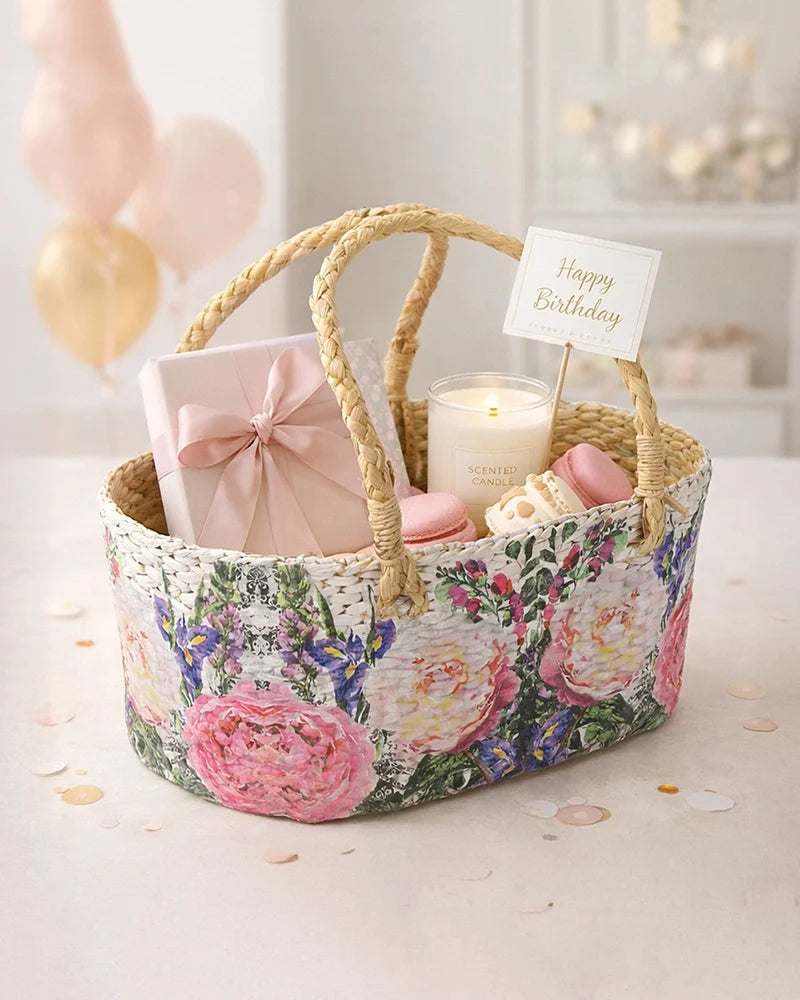 Handmade Gift Hamper Basket for Birthday, Anniversary, and Festive Gifts