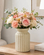 Premium Terracotta Flower Vase with Textured Finish for Home Decoration