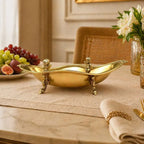 Brass Oval Decorative Dish Bowl / Platter Vedansh Craft
