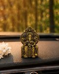 100 % Pure Brass Lalbaugcha Raja Ganesha Idol For Car Dashboard