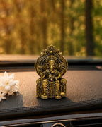 100 % Pure Brass Lalbaugcha Raja Ganesha Idol For Car Dashboard