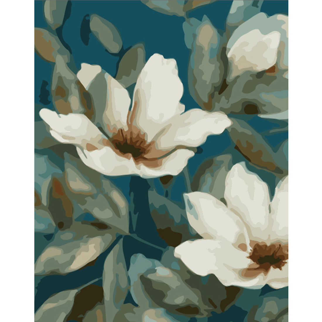 White Lilies DIY Paint By Numbers Kit Nestasia